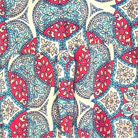 Talbots | Garden Medallion Women’s Pink Blue Petite Button Down Dress Shirt - Picture 11 of 16